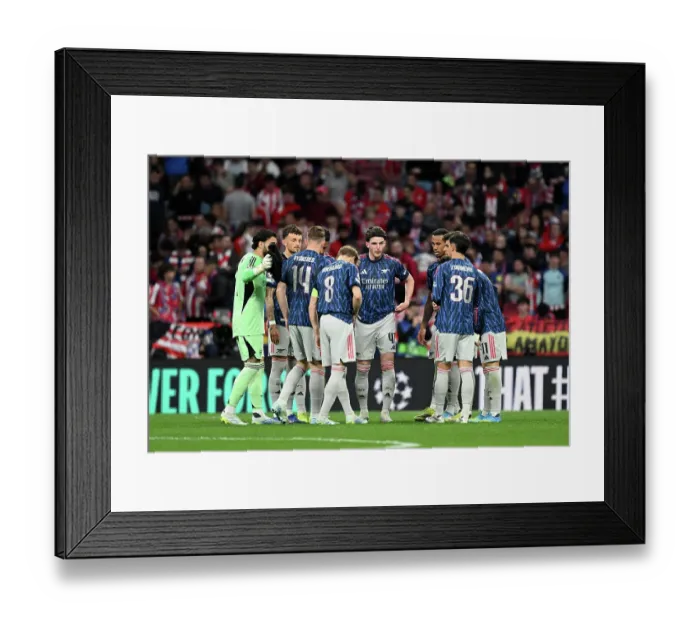 Framed Print : Atletico de Madrid v Arsenal FC - UEFA Champions League 2025 / 26 Semi Final First Leg