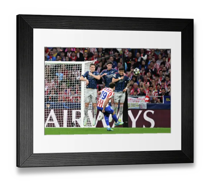 Framed Print : Atletico de Madrid v Arsenal FC - UEFA Champions League 2025 / 26 Semi Final First Leg