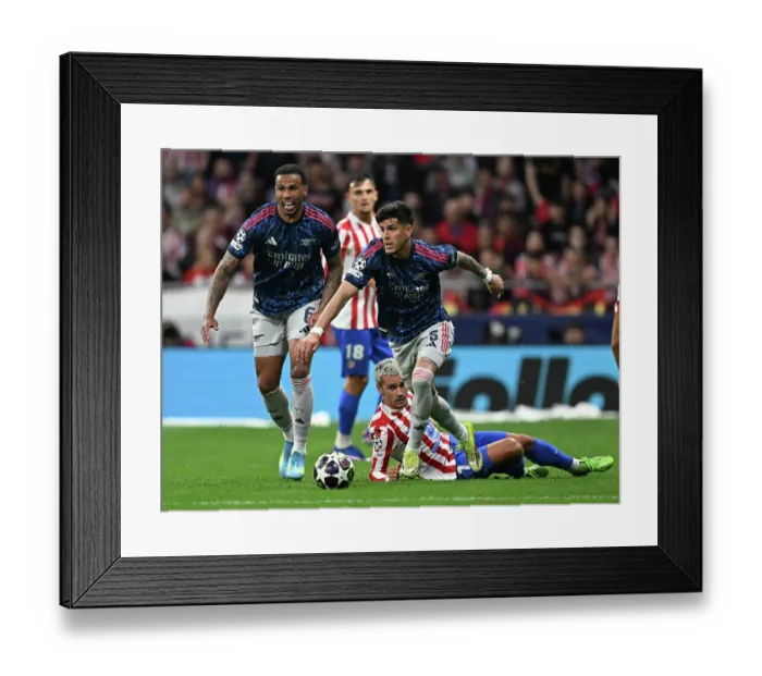 Framed Print : Atletico de Madrid v Arsenal FC - UEFA Champions League 2025 / 26 Semi Final First Leg