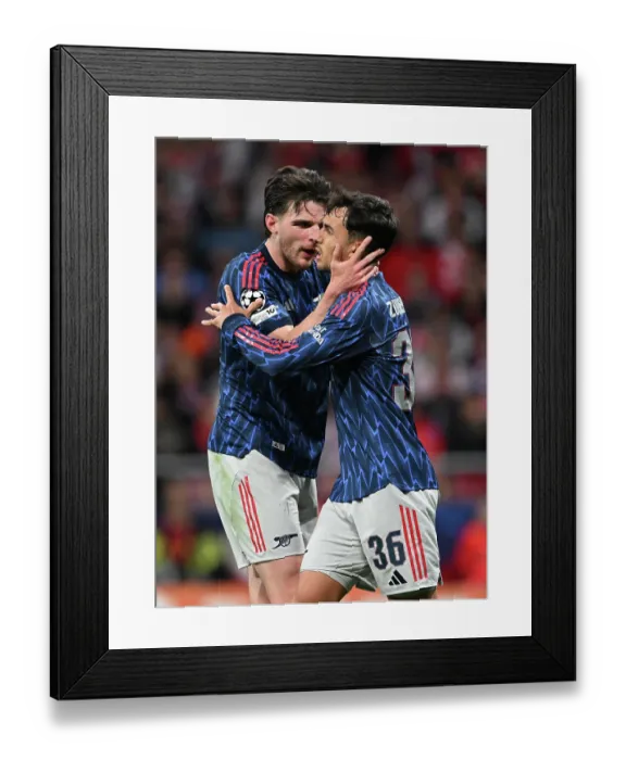Framed Print : Atletico de Madrid v Arsenal FC - UEFA Champions League 2025 / 26 Semi Final First Leg