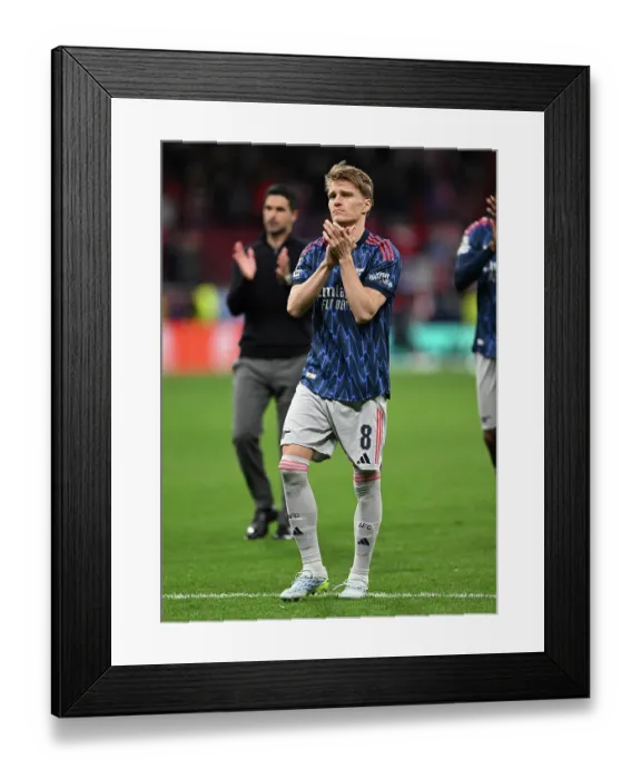 Framed Print : Atletico de Madrid v Arsenal FC - UEFA Champions League 2025 / 26 Semi Final First Leg