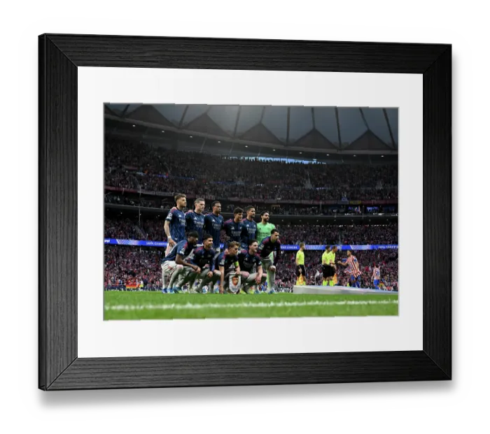 Framed Print : Atletico de Madrid v Arsenal FC - UEFA Champions League 2025 / 26 Semi Final First Leg