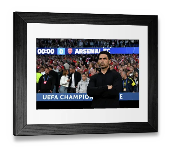 Framed Print : Atletico de Madrid v Arsenal FC - UEFA Champions League 2025 / 26 Semi Final First Leg