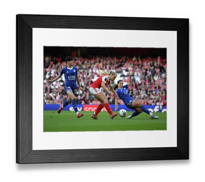 Framed Print : Arsenal v Leicester City - Barclays Women's Super League Arsenal v Leicester City - Barclays Women's Super League