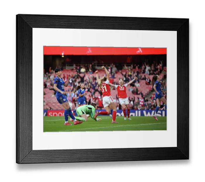 Framed Print : Arsenal v Leicester City - Barclays Women's Super League Arsenal v Leicester City - Barclays Women's Super League