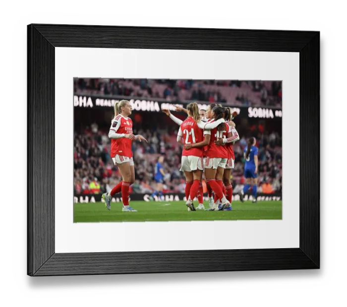 Framed Print : Arsenal v Leicester City - Barclays Women's Super League Arsenal v Leicester City - Barclays Women's Super League