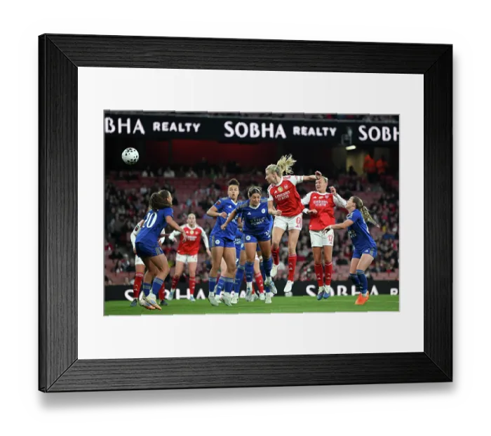 Framed Print : Arsenal v Leicester City - Barclays Women's Super League Arsenal v Leicester City - Barclays Women's Super League