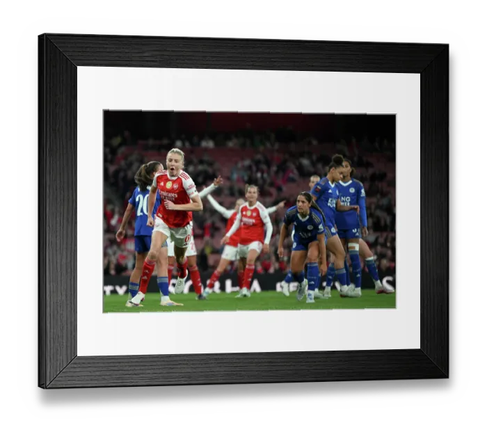 Framed Print : Arsenal v Leicester City - Barclays Women's Super League Arsenal v Leicester City - Barclays Women's Super League