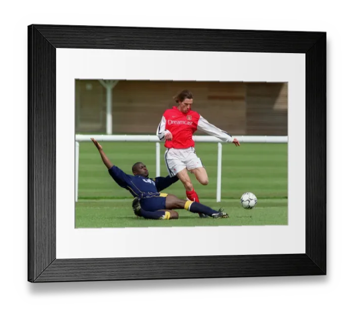Framed Print : Stefan Malz Training at Arsenal Reserves, Arsenal Football Club, Shenley, Hertfordshire, 25 / 4 / 2001