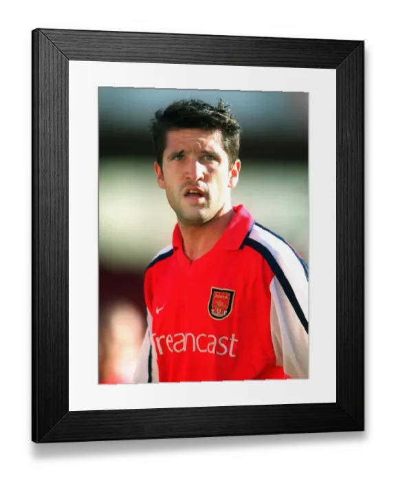 Framed Print : Arsenal's Alberto Mendez Celebrates Goal Against Tottenham in the FA Premier League Rivalry at Highbury, London (4:0), May 8, 2001 Framed Print : Arsenal's Alberto Mendez Celebrates Goal Against Tottenham in the FA Premier League Rivalry at Highbury, London (4:0), May 8, 2001