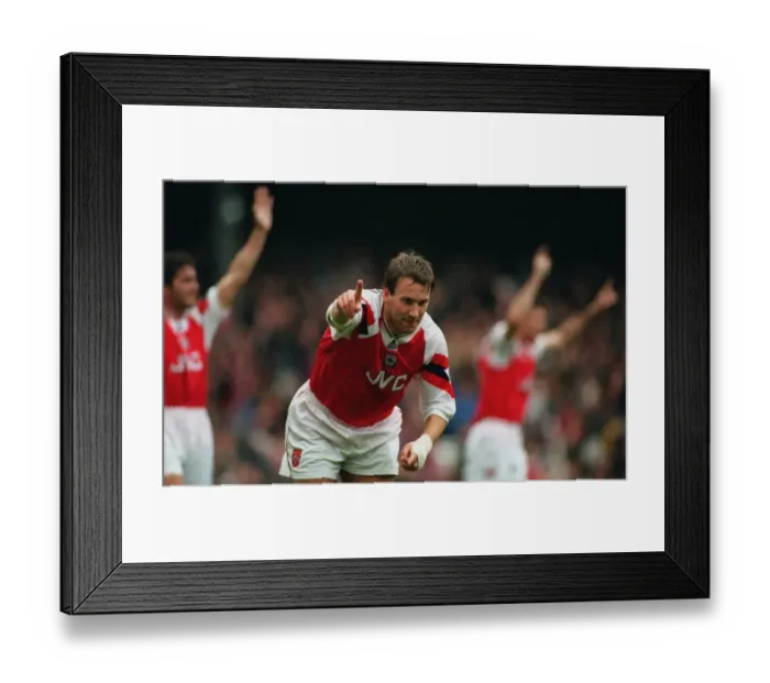 Framed Print : Paul Merson celebrates scoring for Arsenal