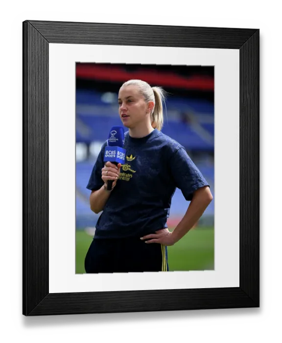 Framed Print : OL Lyonnes v Arsenal FC - UEFA Women's Champions League 2025 / 26 Semi-Final Second Leg OL Lyonnes v Arsenal FC - UEFA Women's Champions League 2025 / 26 Semi-Final Second Leg