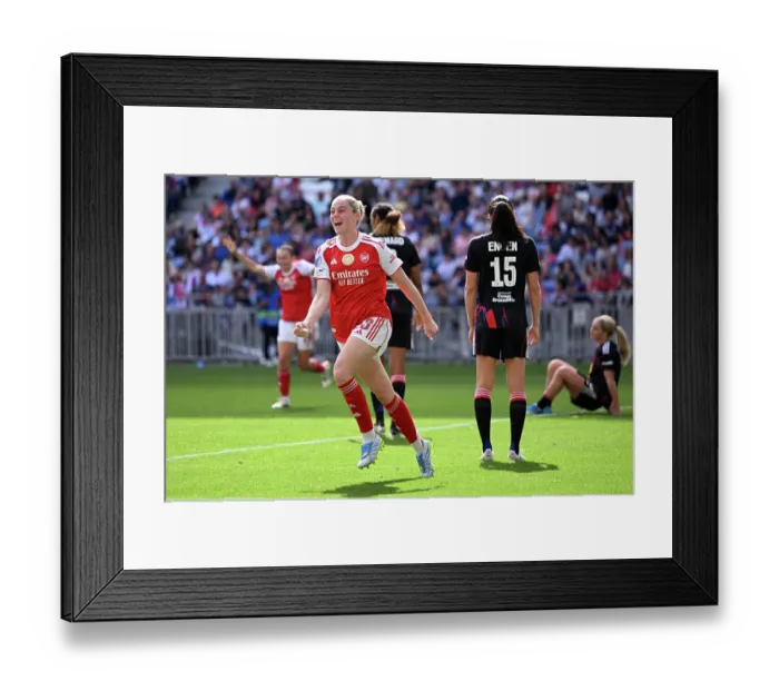 Framed Print : OL Lyonnes v Arsenal FC - UEFA Women's Champions League 2025 / 26 Semi-Final Second Leg OL Lyonnes v Arsenal FC - UEFA Women's Champions League 2025 / 26 Semi-Final Second Leg