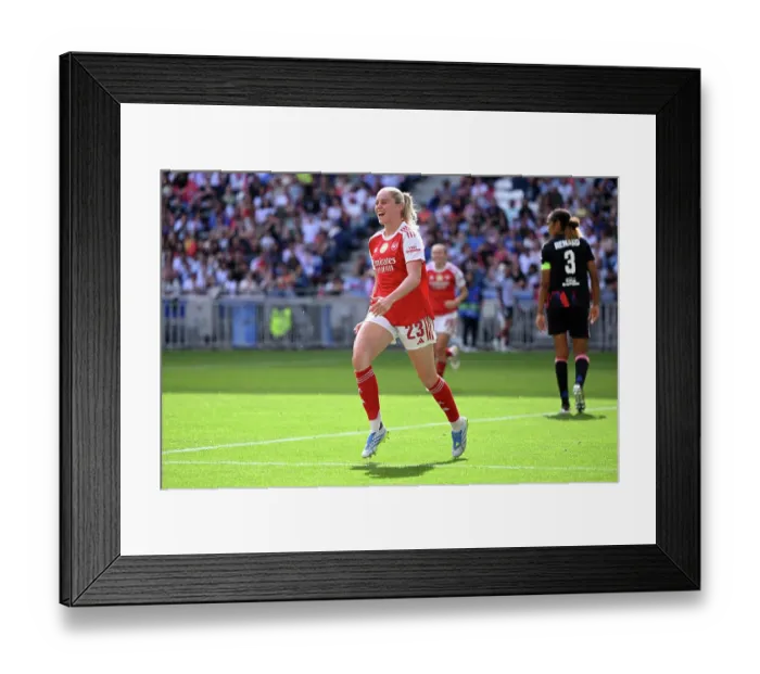 Framed Print : OL Lyonnes v Arsenal FC - UEFA Women's Champions League 2025 / 26 Semi-Final Second Leg OL Lyonnes v Arsenal FC - UEFA Women's Champions League 2025 / 26 Semi-Final Second Leg