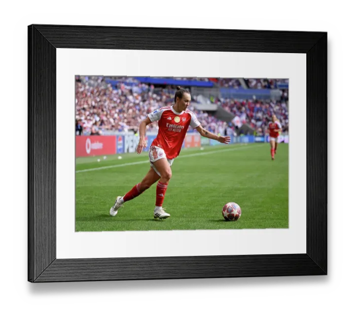 Framed Print : OL Lyonnes v Arsenal FC - UEFA Women's Champions League 2025 / 26 Semi-Final Second Leg OL Lyonnes v Arsenal FC - UEFA Women's Champions League 2025 / 26 Semi-Final Second Leg