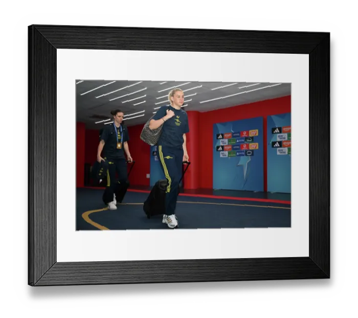 Framed Print : OL Lyonnes v Arsenal FC - UEFA Women's Champions League 2025 / 26 Semi-Final Second Leg OL Lyonnes v Arsenal FC - UEFA Women's Champions League 2025 / 26 Semi-Final Second Leg