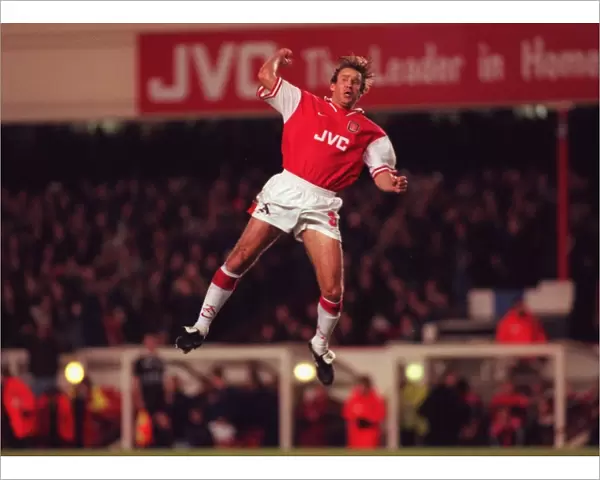 Paul Merson (Arsenal) celebrates scoring a goal