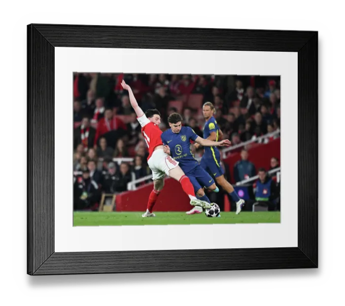 Framed Print : Arsenal FC v Atletico de Madrid - UEFA Champions League 2025 / 26 Semi Final Second Leg