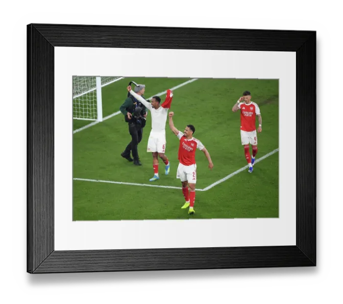 Framed Print : Arsenal FC v Atletico de Madrid - UEFA Champions League 2025 / 26 Semi Final Second Leg