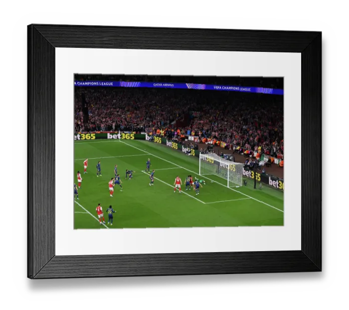 Framed Print : Arsenal FC v Atletico de Madrid - UEFA Champions League 2025 / 26 Semi Final Second Leg