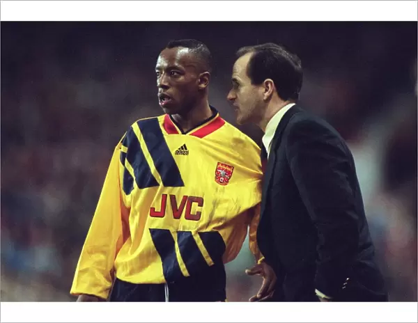 Ian Wright and Arsenal Manager George Graham