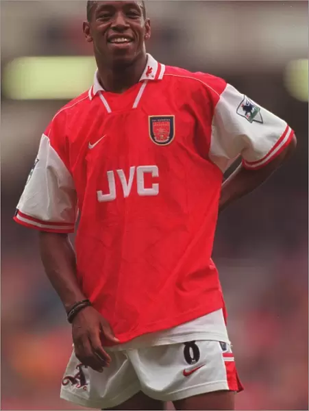 Ian Wright in Action for Arsenal Football Club