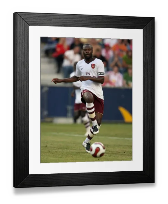 Framed Print : William Gallas Leads Arsenal to 1:0 Pre-Season Victory over Salzburg at Bulls Arena, 2007