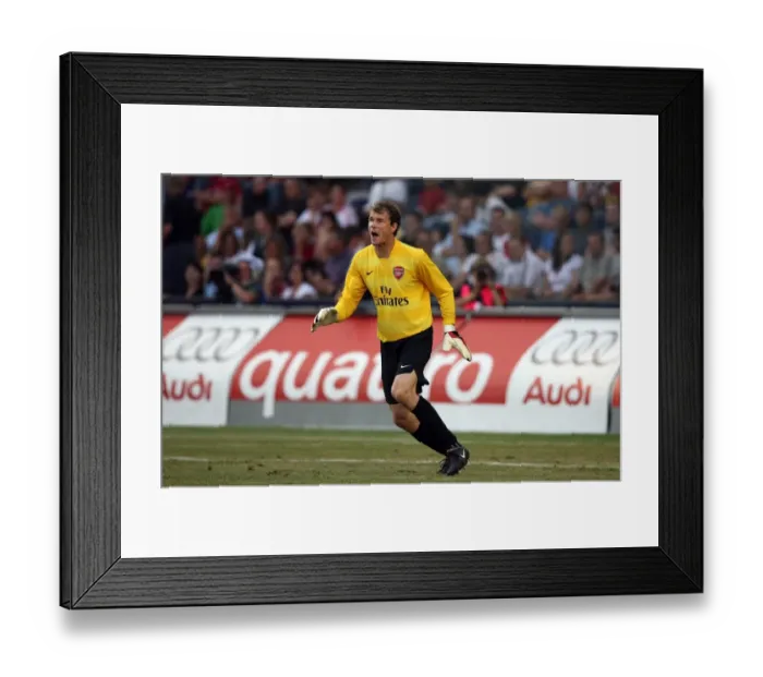 Framed Print : Jens Lehmann: Arsenal's Wall in Salzburg - 1:0 Pre-Season Victory