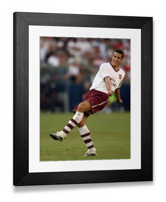 Framed Print : Robin van Persie's Debut Goal: Arsenal's 1-0 Win Over Salzburg, 2007