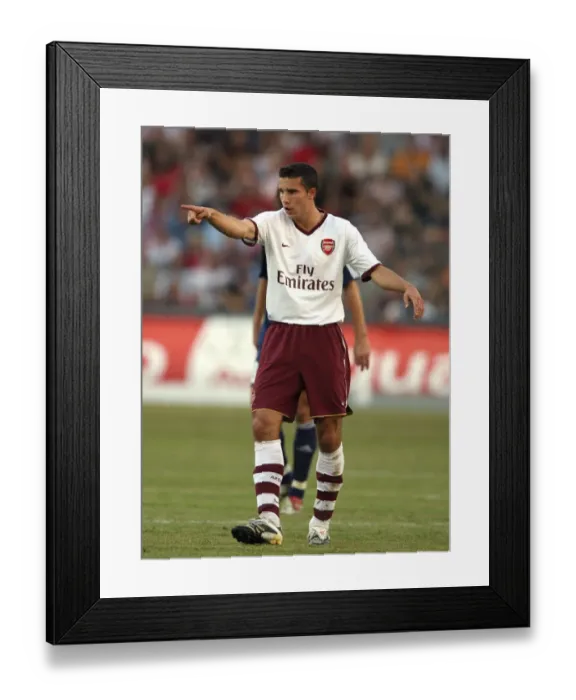 Framed Print : Robin van Persie's Debut: Arsenal's Thrilling 1-0 Win Over Salzburg, 2007