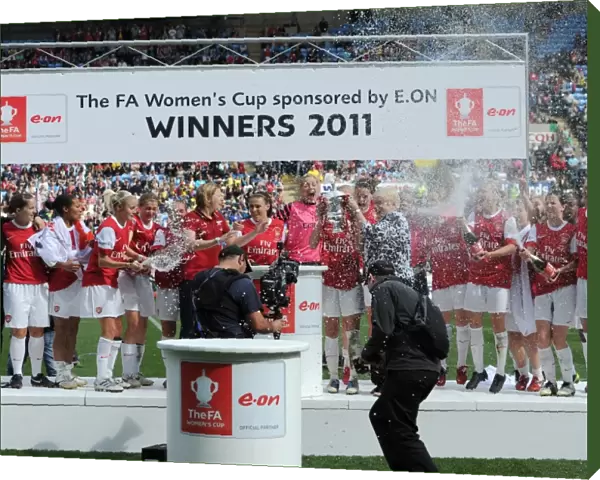 Arsenal Ladies Celebrate FA Cup Victory: 2-0 Win over Bristol Academy