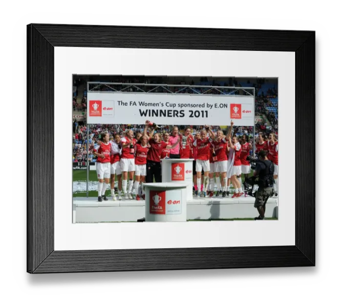 Framed Print : Arsenal Ladies Lift FA Cup: 2-0 Victory over Bristol Academy (FA Cup Final 2011) Framed Print : Arsenal Ladies Lift FA Cup: 2-0 Victory over Bristol Academy (FA Cup Final 2011)