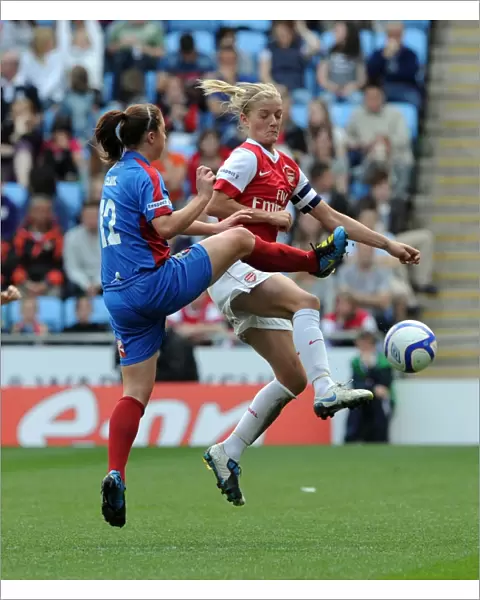Katie Chapman (Arsenal) Molly Clark (Bristol). Arsenal Ladies 2: 0 Bristol Academy