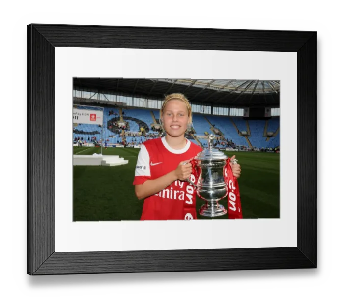 Framed Print : Gilly Flaherty (Arsenal) with the FA Cup Trophy. Arsenal Ladies 2: 0 Bristol Academy Framed Print : Gilly Flaherty (Arsenal) with the FA Cup Trophy. Arsenal Ladies 2: 0 Bristol Academy