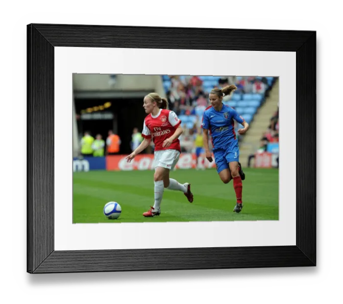 Framed Print : Kim Little (Arsenal) Loren Dykes (Bristol). Arsenal Ladies 2: 0 Bristol Academy