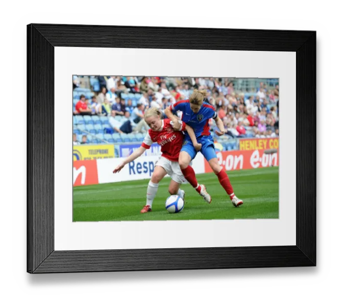 Framed Print : Kim Little (Arsenal) Corinne Yorston (Bristol). Arsenal Ladies 2: 0 Bristol Academy