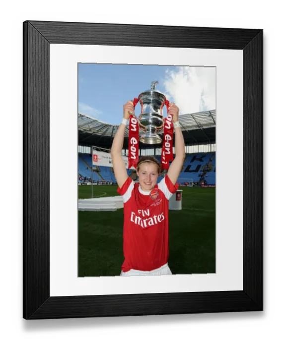 Framed Print : Ellen White with the FA Cup: Arsenal Ladies Celebrate Victory over Bristol Academy