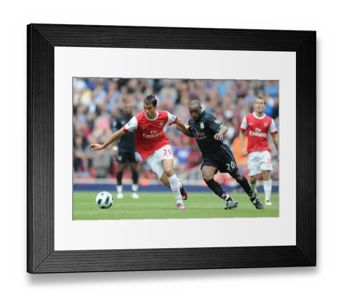 Framed Print : Marouane Chamakh (Arsenal) Nigel Reo-Coker (Aston Villa). Arsenal 1: 2 Aston Villa Framed Print : Marouane Chamakh (Arsenal) Nigel Reo-Coker (Aston Villa). Arsenal 1: 2 Aston Villa