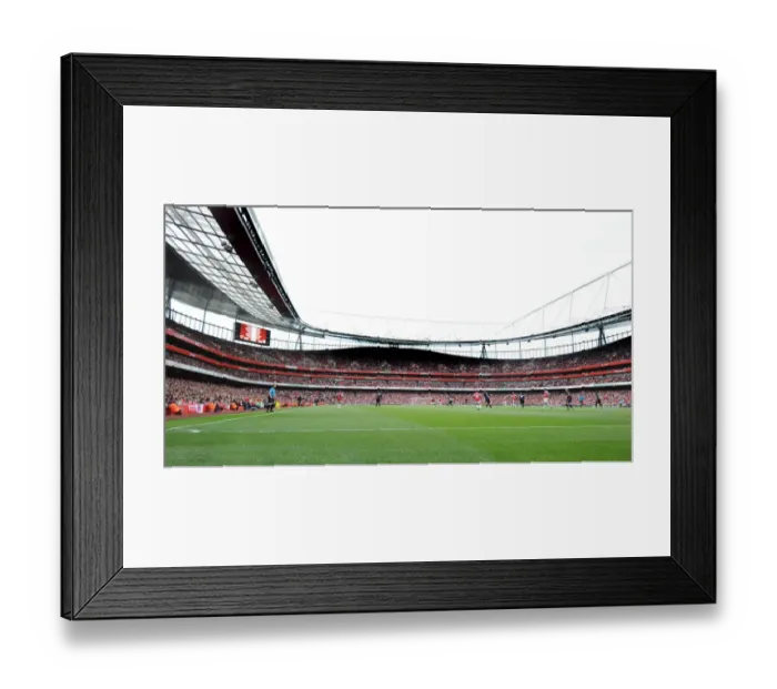 Framed Print : Emirates Stadium. Arsenal 1: 2 Aston Villa, Barclays Premier League, Emirates Stadium