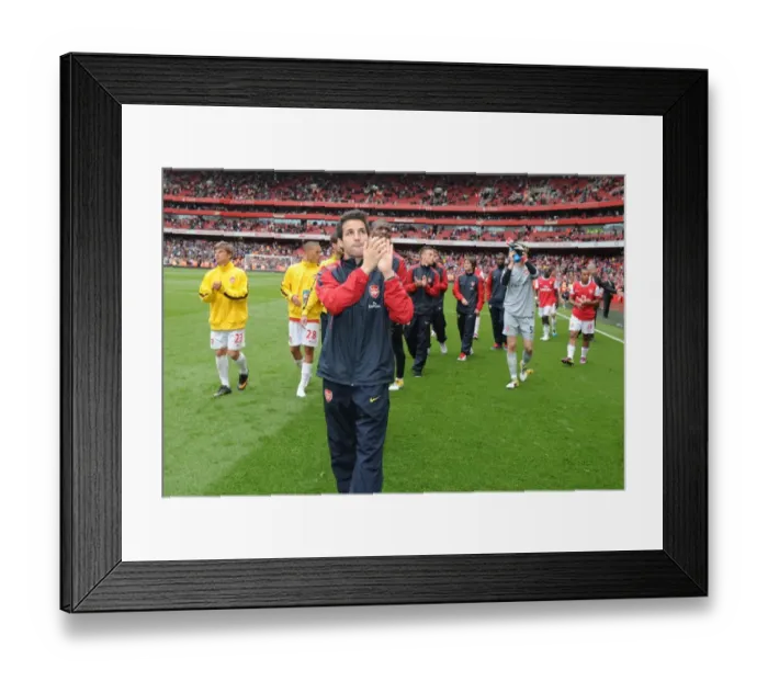 Framed Print : Arsenal captain Cesc Fabregas. Arsenal 1: 2 Aston Villa, Barclays Premier League
