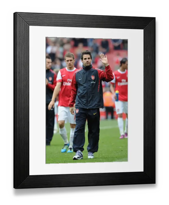 Framed Print : Cesc Fabregas Appreciates Fans Support After Bittersweet Arsenal Victory