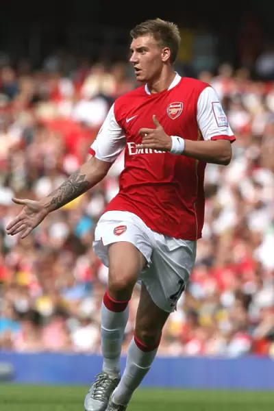 Arsenal's Nicklas Bendtner Scores Against Paris Saint-Germain in Emirates Cup Opener