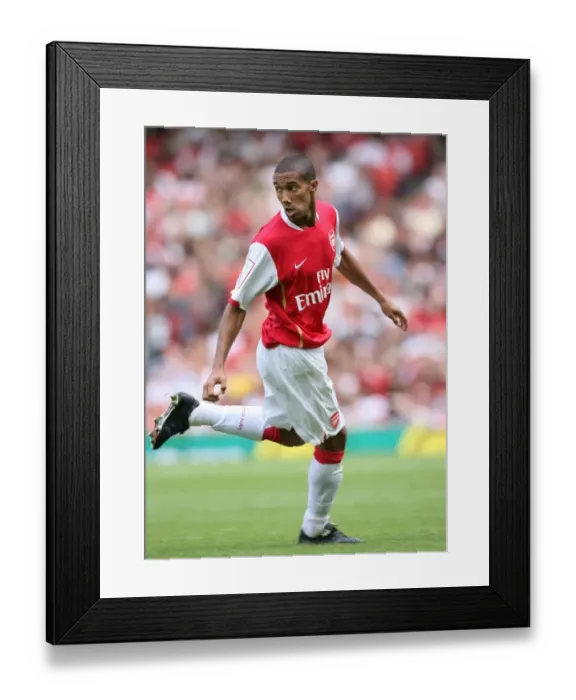 Framed Print : Gael Clichy's Game-Winning Goal: Arsenal vs. Paris Saint-Germain at Emirates Cup, 2007