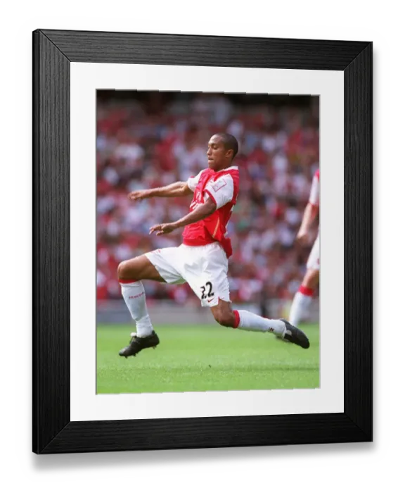 Framed Print : Arsenal's Gael Clichy Scores Game-Winning Goal Against Paris Saint-Germain at Emirates Cup, 2007