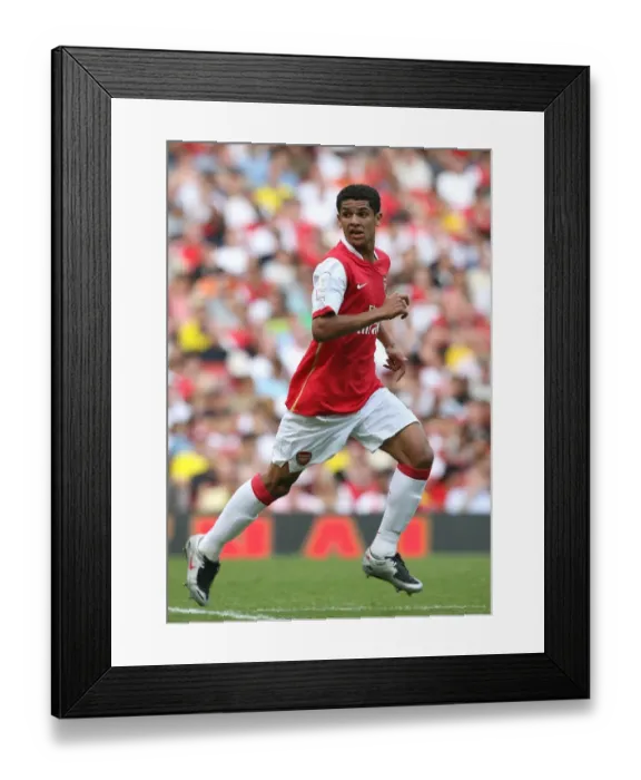 Framed Print : Denilson's Victory: Arsenal vs Paris Saint-Germain at Emirates Cup (2007)