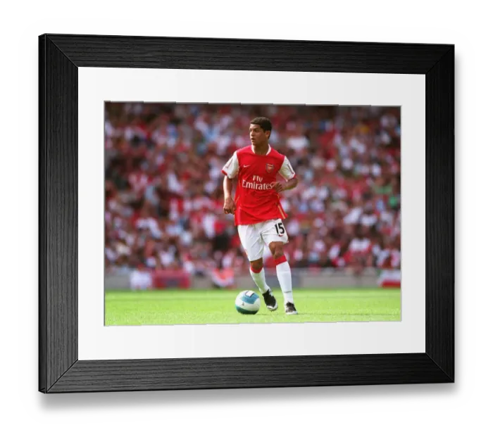Framed Print : Denilson's Triumph: Arsenal's First Emirates Cup Victory over Paris Saint-Germain (28 / 7 / 07)