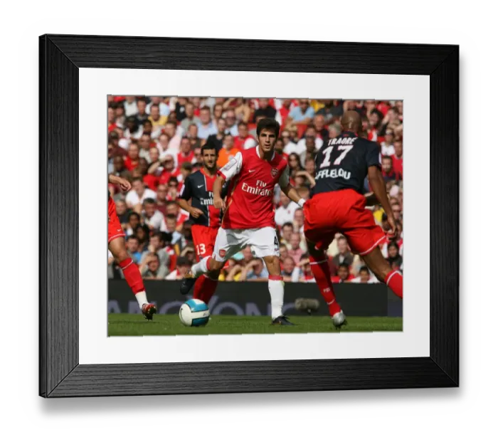 Framed Print : Cesc Fabregas (Arsenal) Sammy Traore (PSG) Framed Print : Cesc Fabregas (Arsenal) Sammy Traore (PSG)