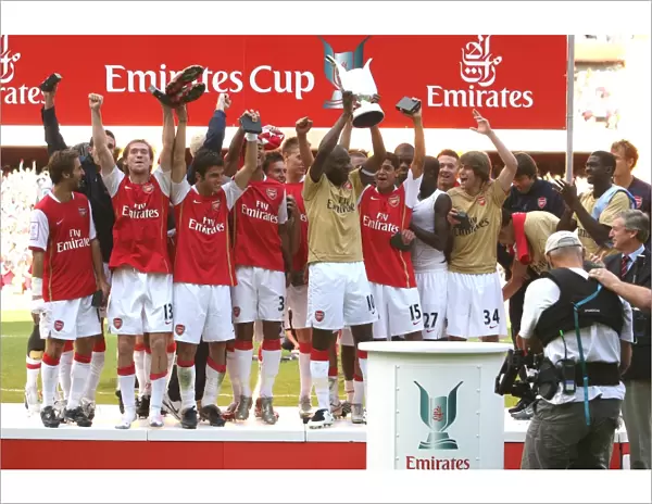 Arsenal's William Gallas Lifts Emirates Cup after Victory over Inter Milan (2007): 2-1 for the Gunners