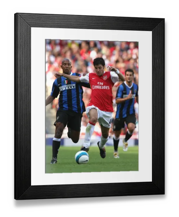 Framed Print : Fabregas vs. Dacourt: Arsenal's Edge over Inter Milan in Emirates Cup Clash (2007) Framed Print : Fabregas vs. Dacourt: Arsenal's Edge over Inter Milan in Emirates Cup Clash (2007)