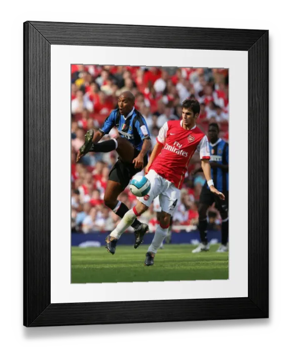 Framed Print : Cecs Fabregas (Arsenal) Olivier Dacourt (Inter) Framed Print : Cecs Fabregas (Arsenal) Olivier Dacourt (Inter)